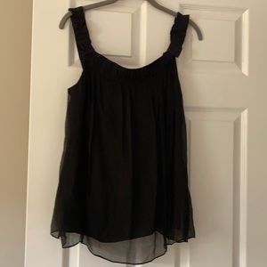 Black DVF sleeveless blouse. Size 6